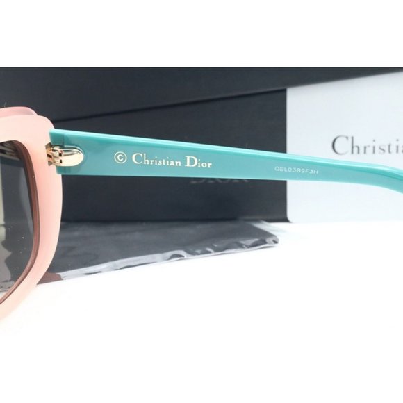 New Christian Dior Promesse 3 Pink Blue Sunglasses Gray Gradient Lenses 53mm - Picture 5 of 6